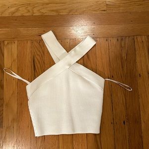 Babaton Sculpt Knit Cross Cropped Tank